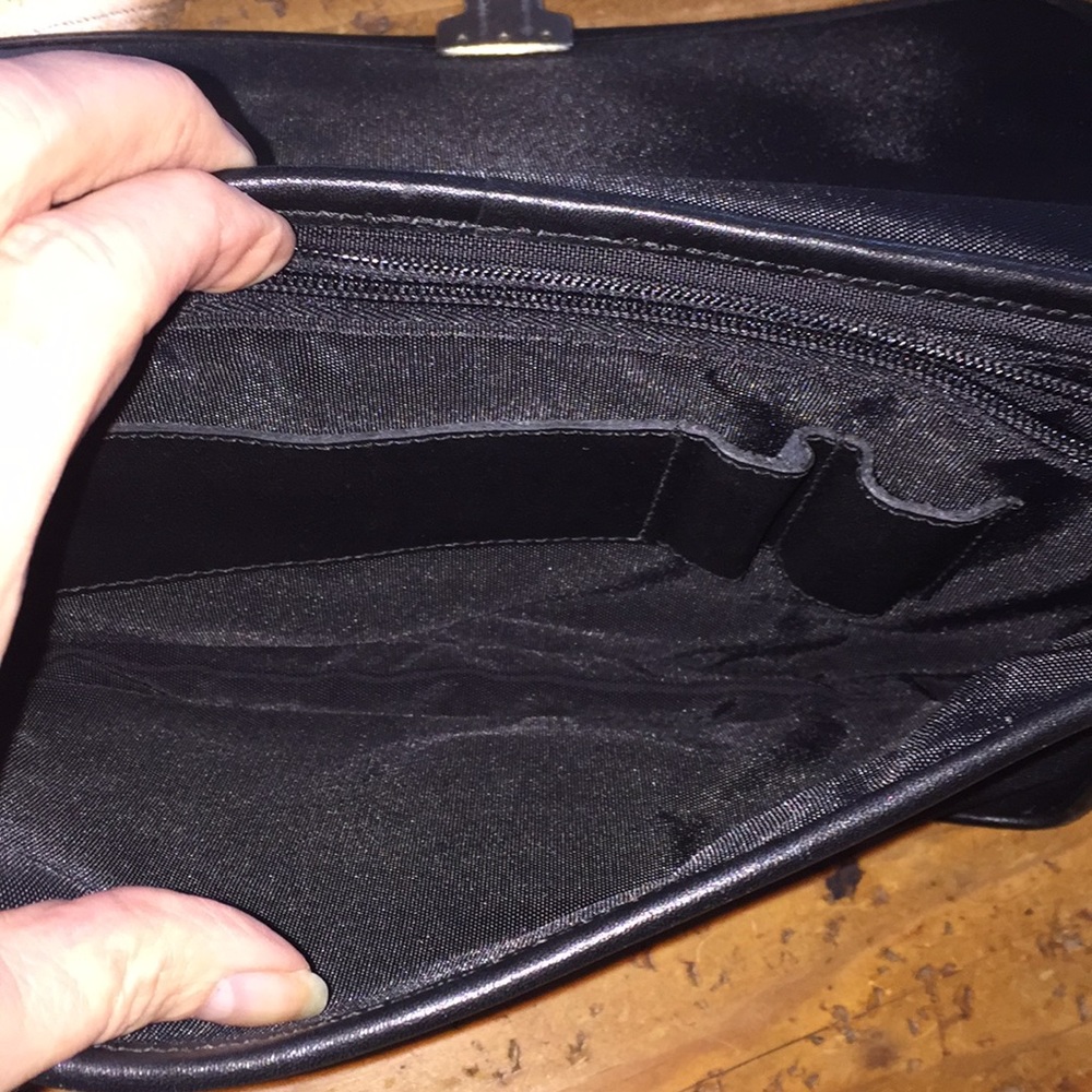 RARE VINTAGE Unisex COACH small commuter Black nylon office bag - Picture 4 of 4